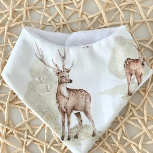 Bavoir-Bandana oh deer cerf