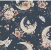 tissu fleurs coton lune