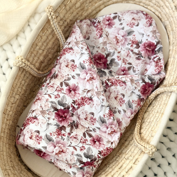 Gigoteuse mi-saison roses vintage