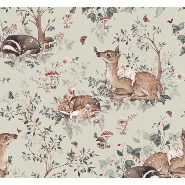 Kit forêt magique, une couverture d’été, un panier, an bavoir , un coussin